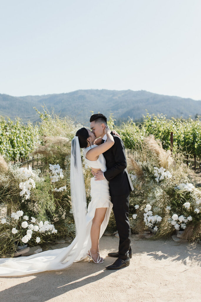 Stephanie and David's wedding in Napa, California. Photo by Nicole Donnelly.